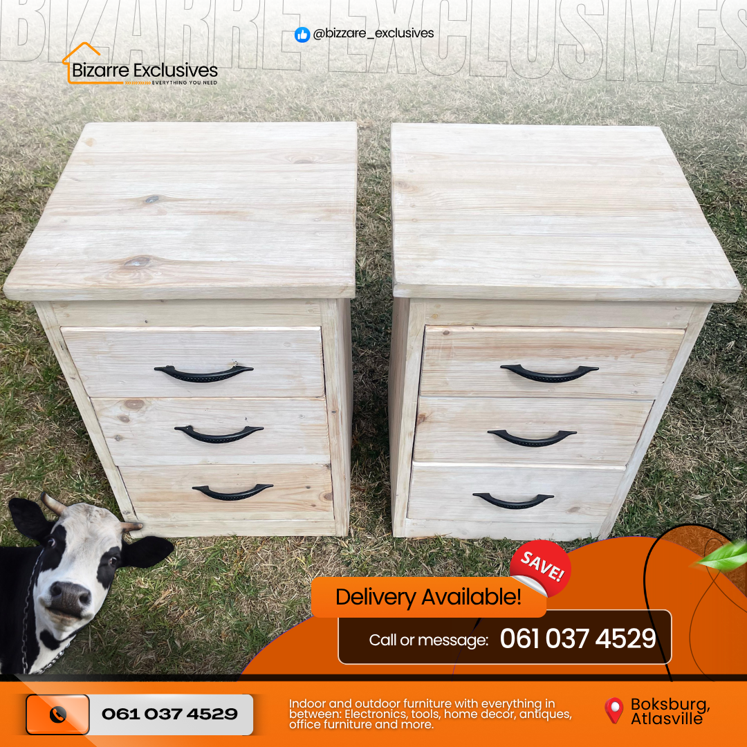 Custom Hand Made Bed Side Tables Set Of 2