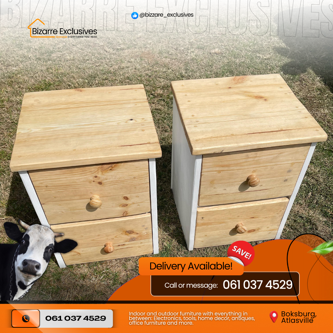 Custom Hand Made Bed Side Tables Set Of 2