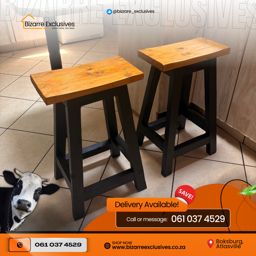 Handcrafted Bar Stools - Set Of 2