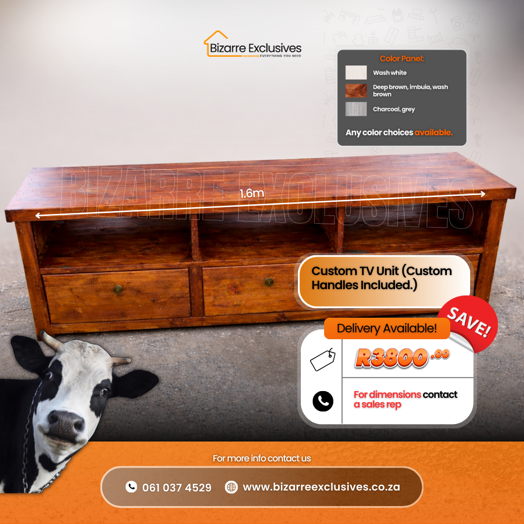 Custom made handcrafted TV Unit.