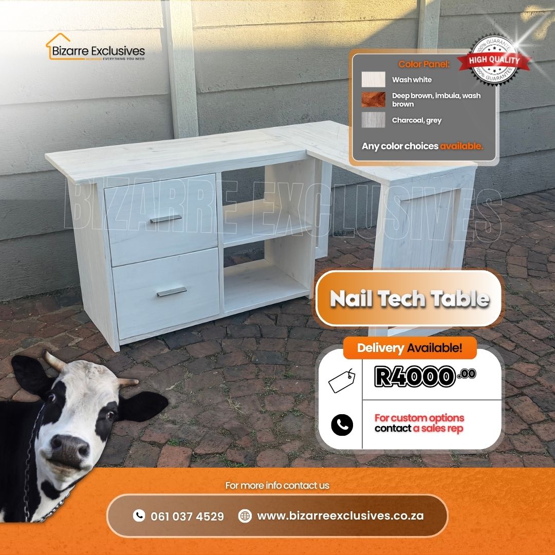 Multipurpose nail tech office table handcrafted gauteng. 