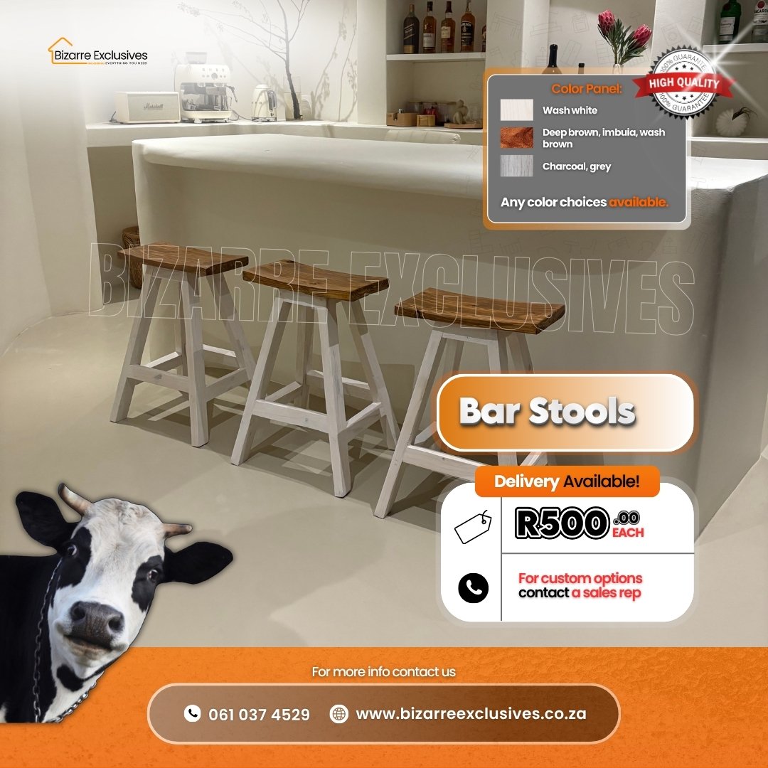 Handcrafted bar stools Gauteng
