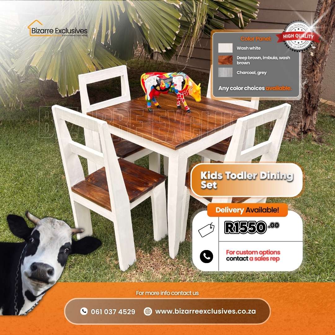 Kids Toddler Dining Table and Chairs set handcrafted Gauteng
