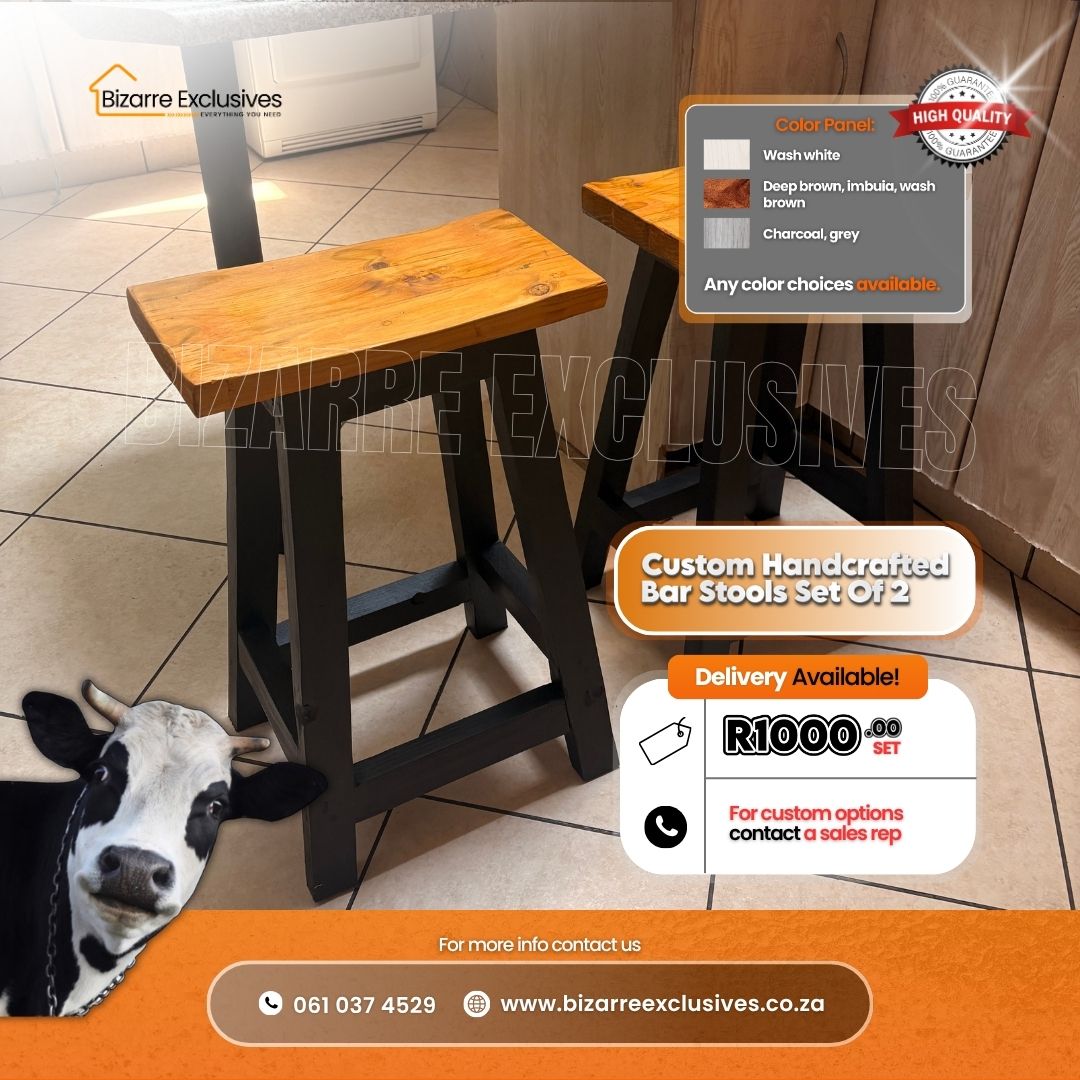 Modern wooden bar stools handcrafted gauteng.