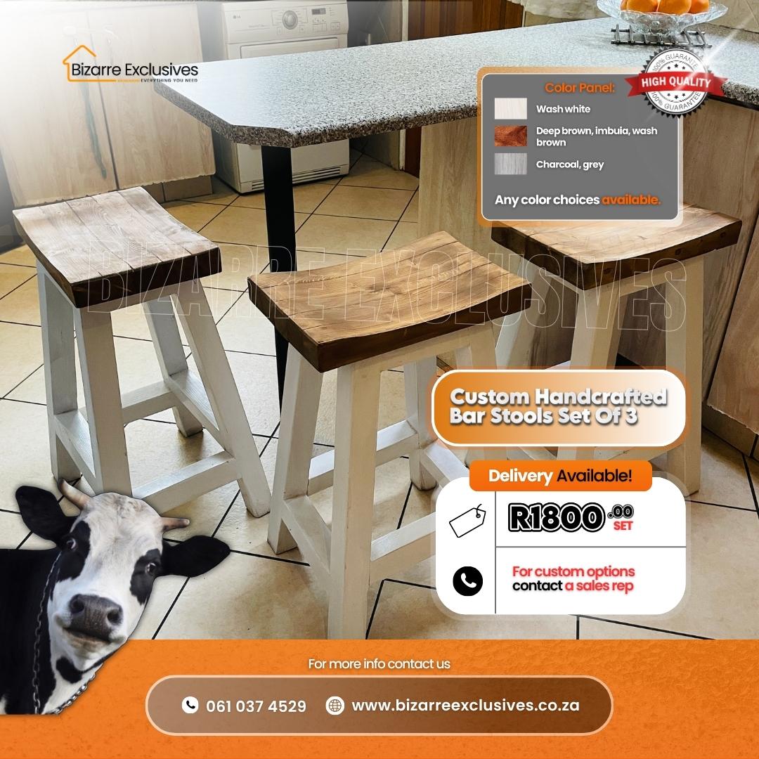 Quality wood bar stools for kitchen and entertaiment Gauteng.