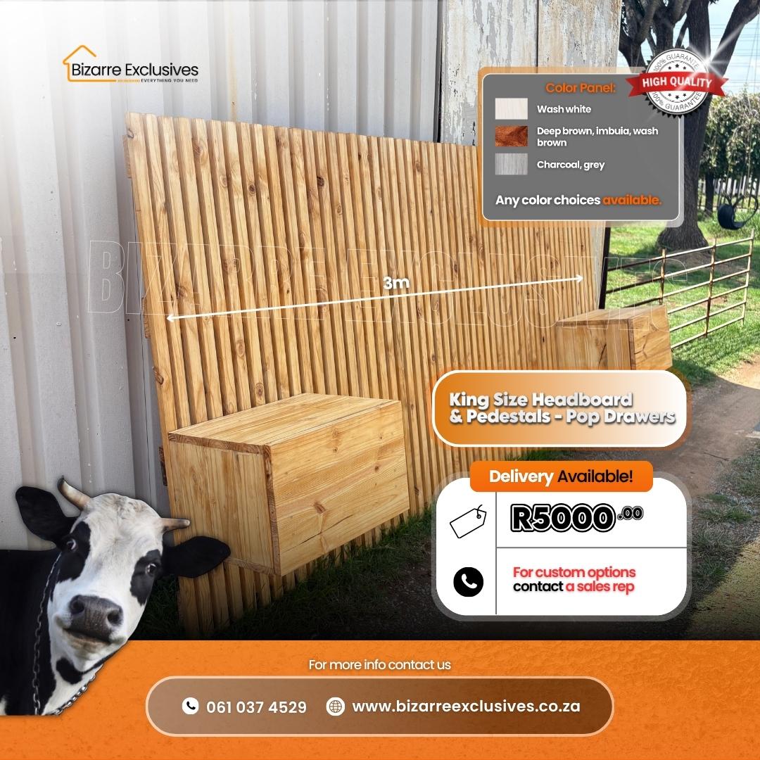 Luxury king size headboard custom made Gauteng.