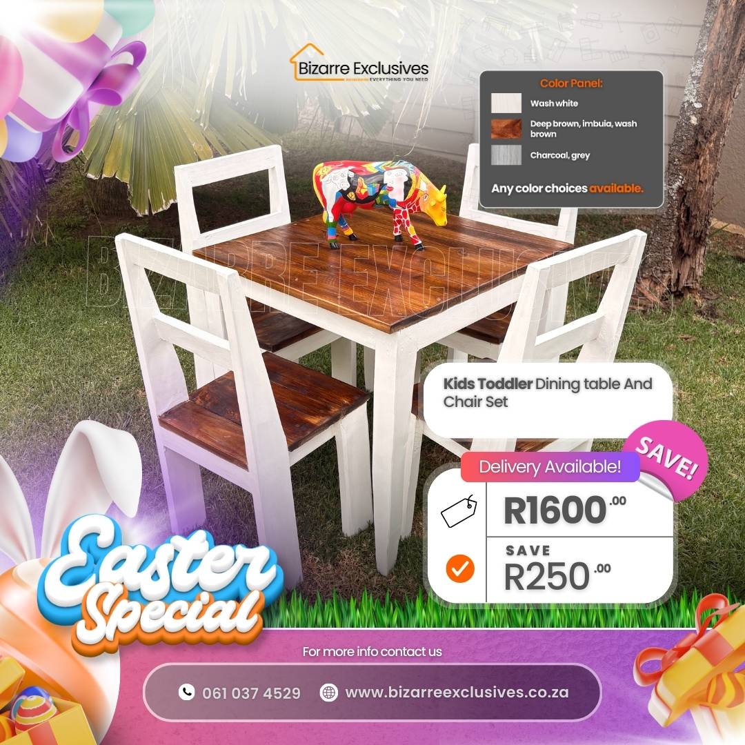 Kids Toddler Dining Table and Chairs set handcrafted Gauteng