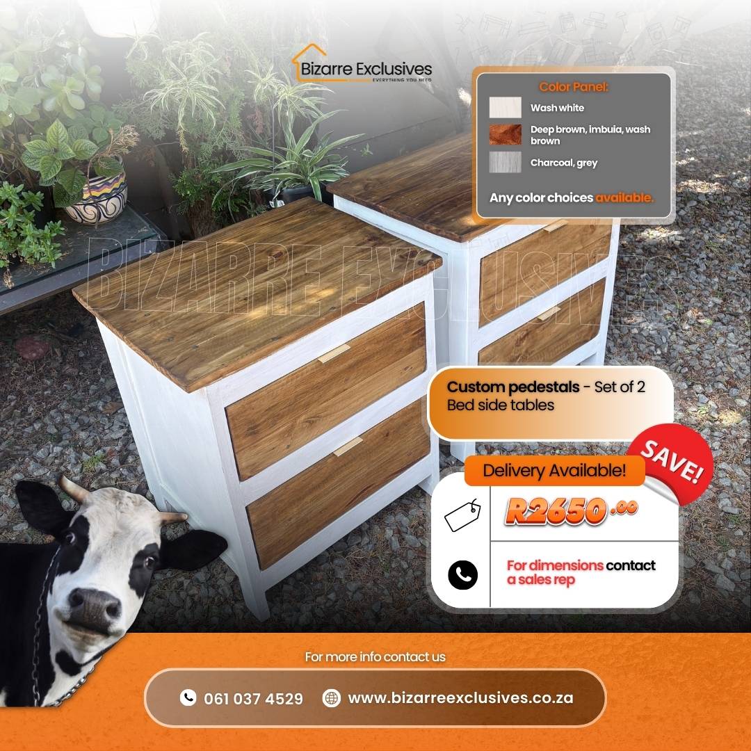 Handcrafted luxury bed side tables gauteng.