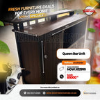 Luxury handcrafted custom bar unit with steel frame and solid wood Gauteng.