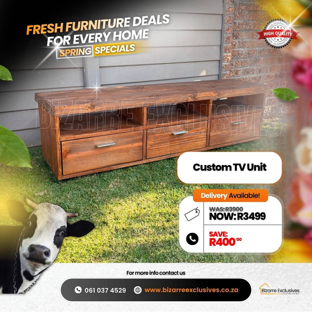 quality handmade custom TV unit gauteng.