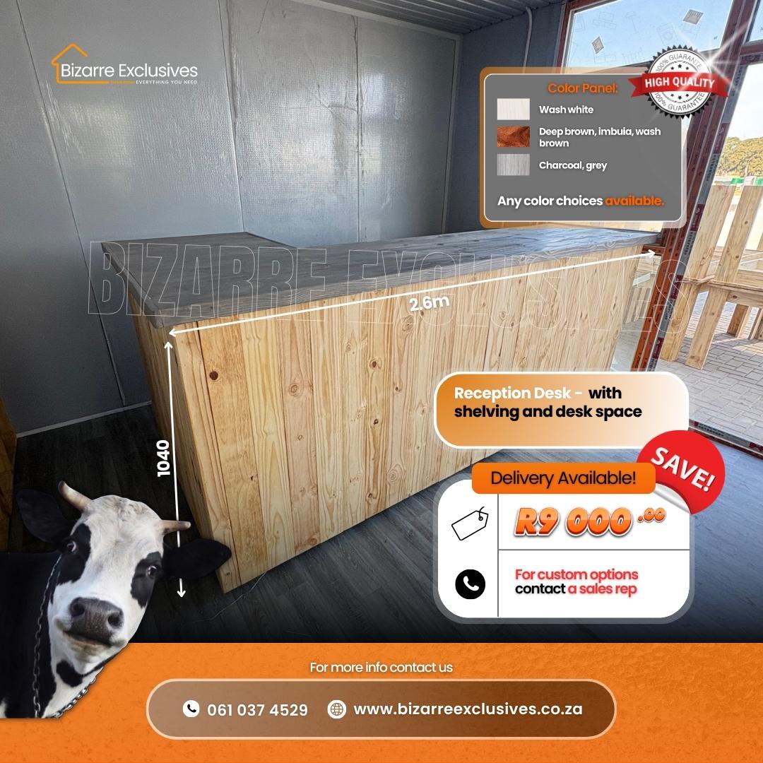Reception desk for businesses
