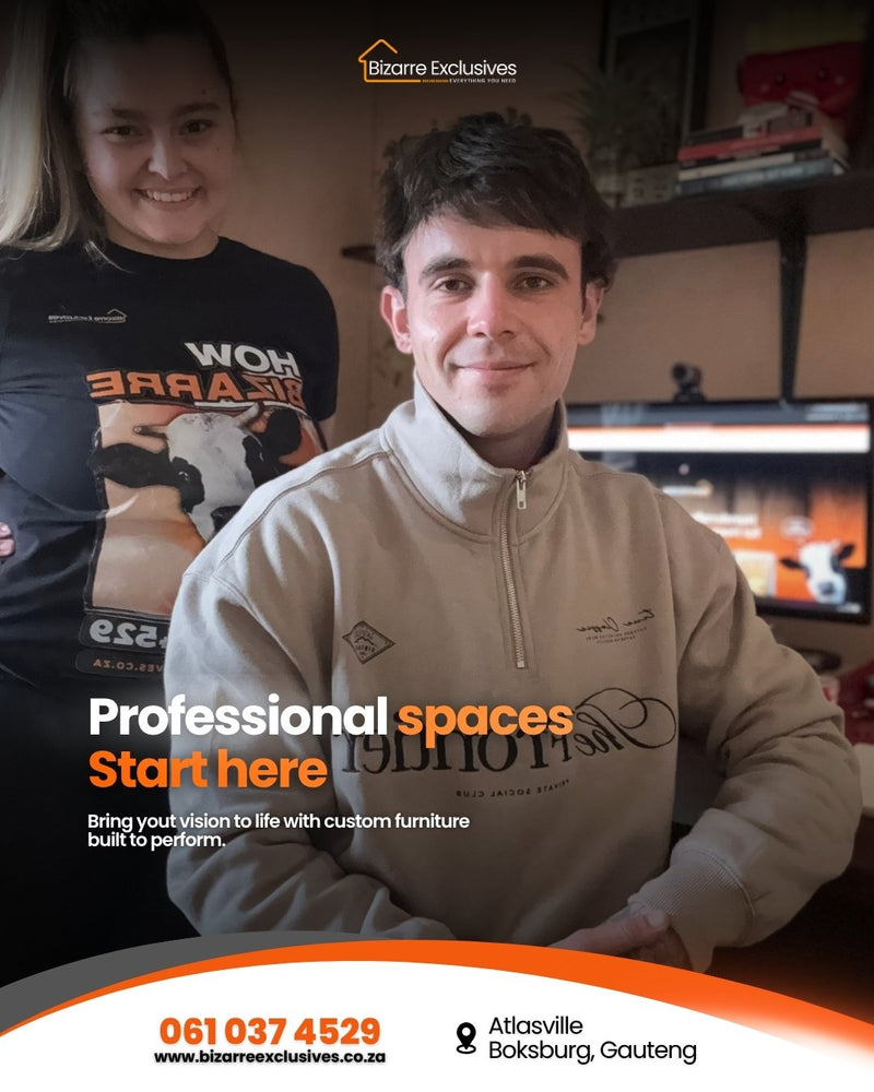 Professional spaces start here at Bizarre Exclusives with quality handcrafted furniture.