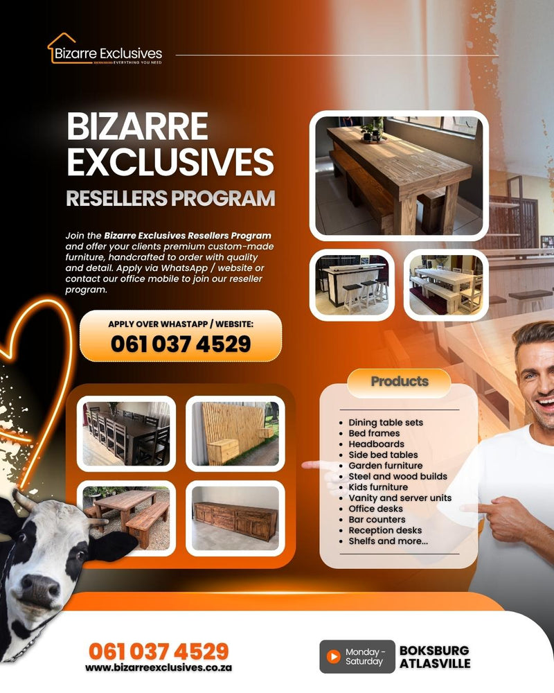 Start selling handcrafted furniture and earning in gauteng.
