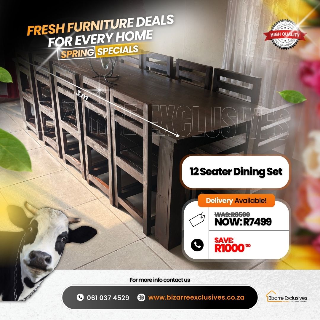 luxury large dining table set gauteng 12 seater.