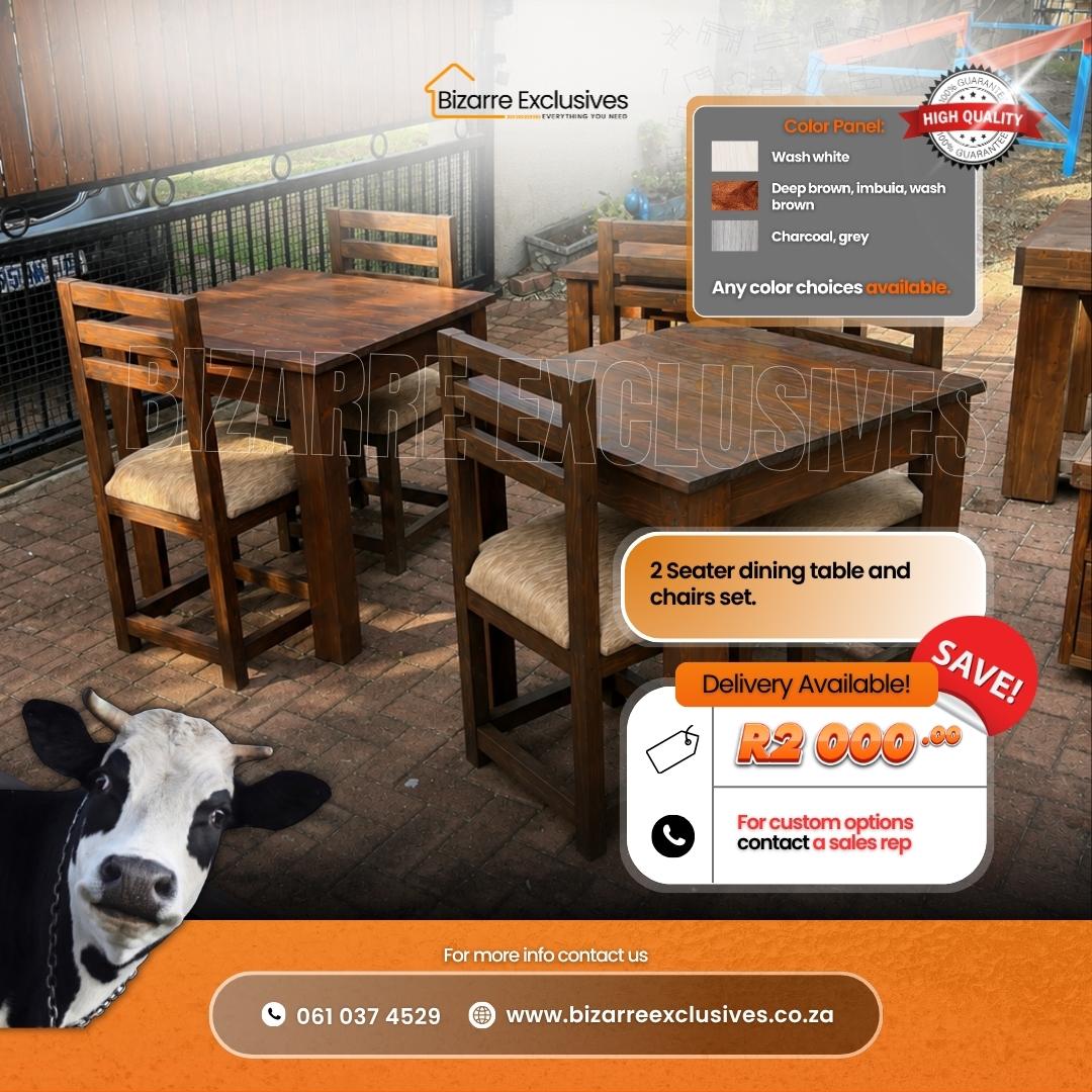 2 Seater dining table and chairs set