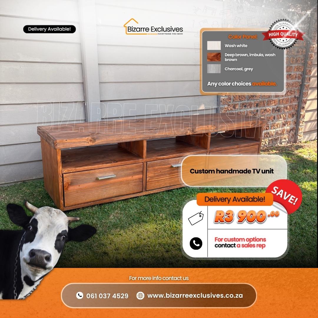 quality handmade custom TV unit gauteng.