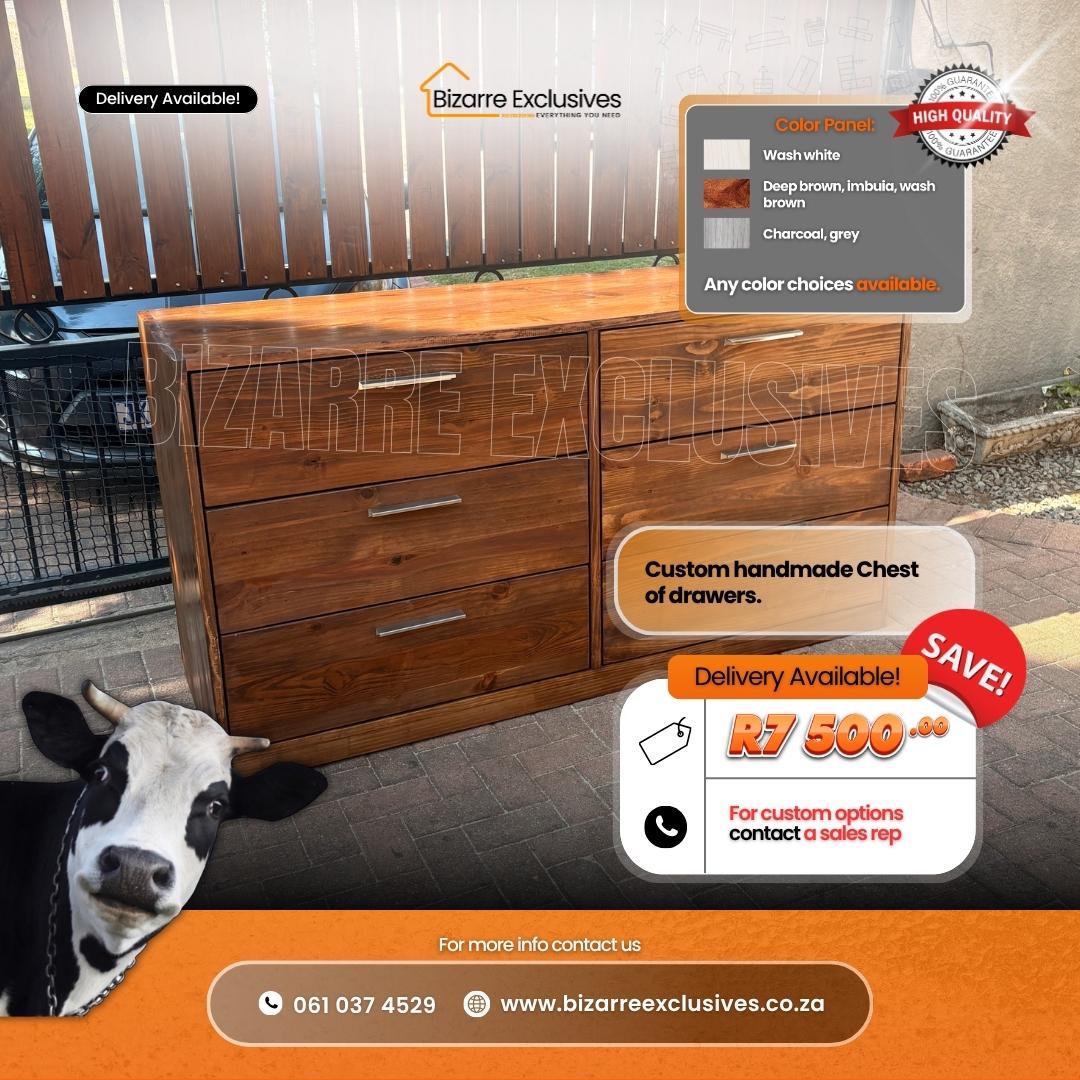 Quality handmade custom chest of drawers gauteng. 